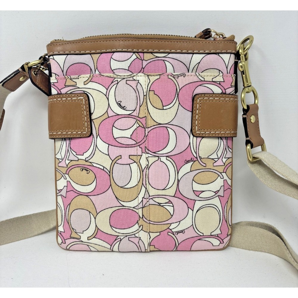 Vintage Y2K Coach‎ Soho Swingpack Crossbody Pastel Optic Print #41309 - Picture 3 of 4